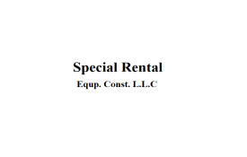 Special Rental Equp. Const. L.L.C
